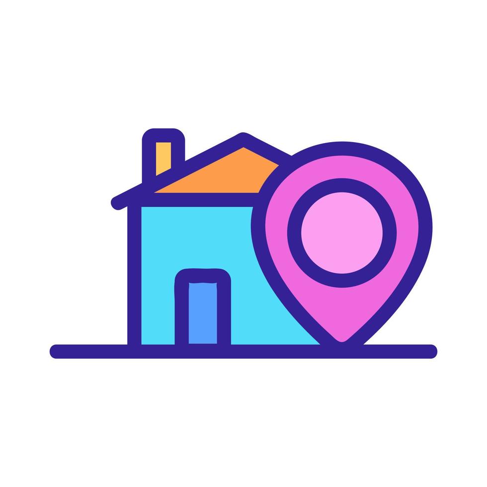 The location of the house is an icon vector. Isolated contour symbol illustration vector