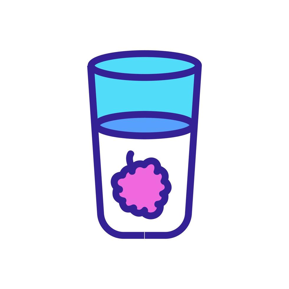 Raspberry tea icon vector. Isolated contour symbol illustration vector