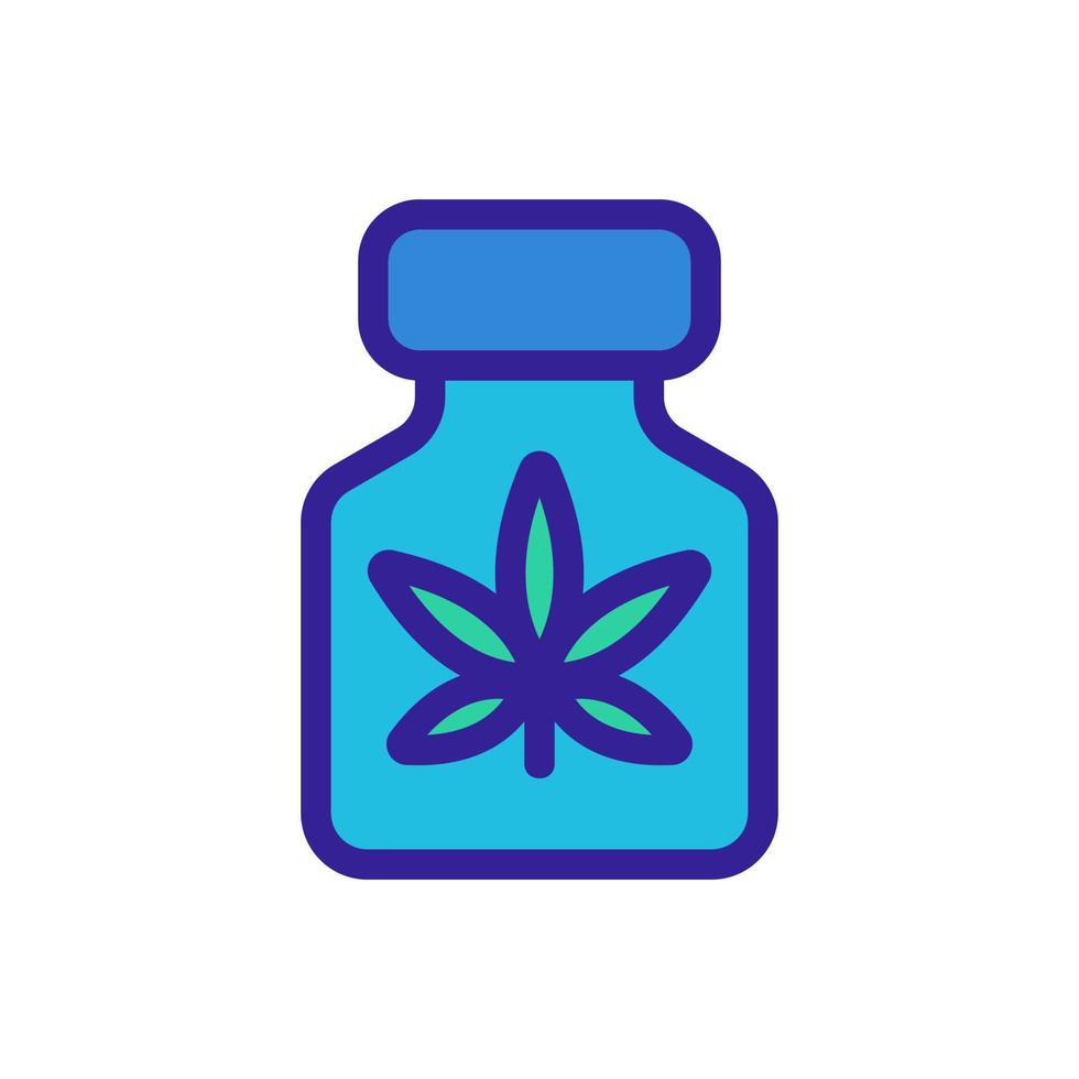 Cannabis in the packaging icon vector. Isolated contour symbol illustration vector