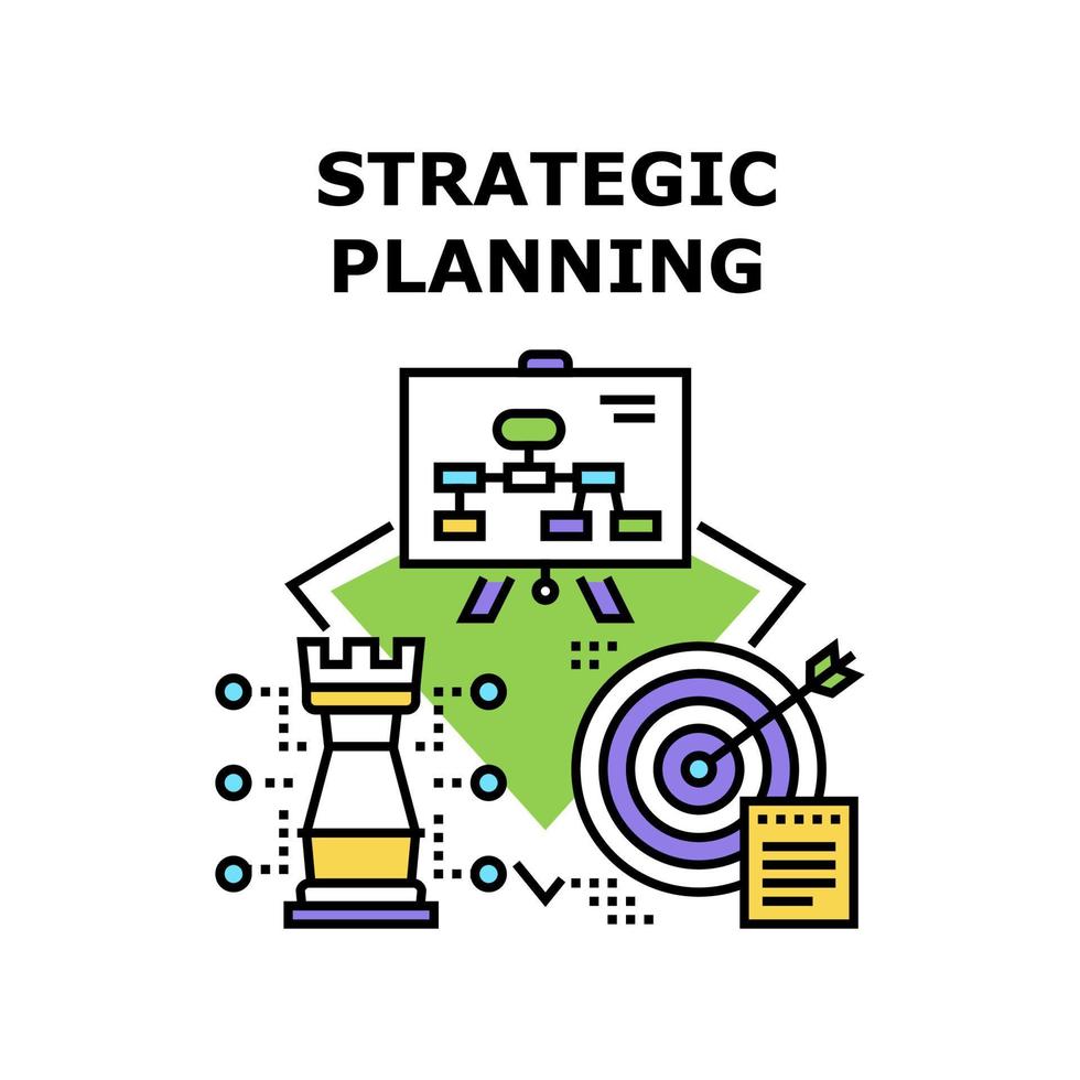 ilustración de concepto de vector de planificación estratégica