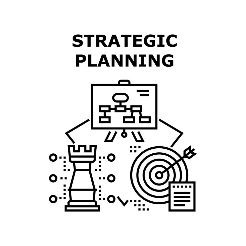 ilustración de concepto de vector de planificación estratégica