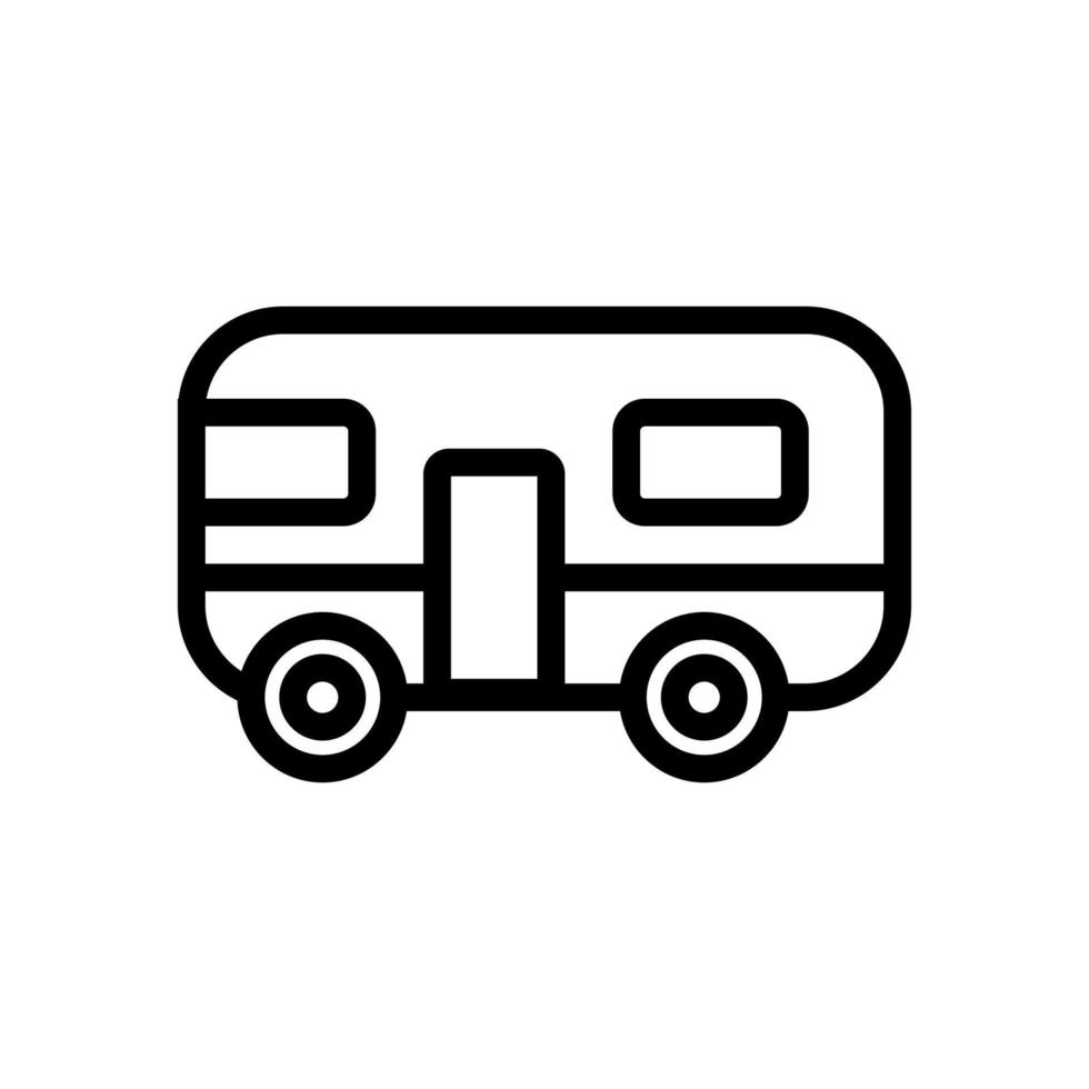vector de icono de casa sobre ruedas. ilustración de símbolo de contorno aislado