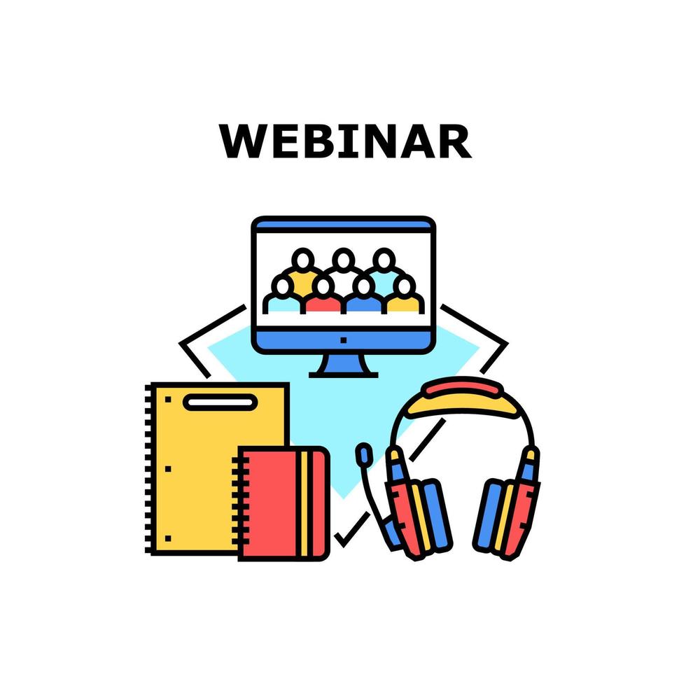 Webinar Course Vector Concept Color Illustration