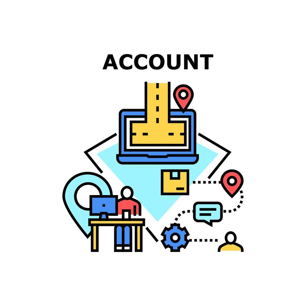 Account Navigation Vector Concept Illustration