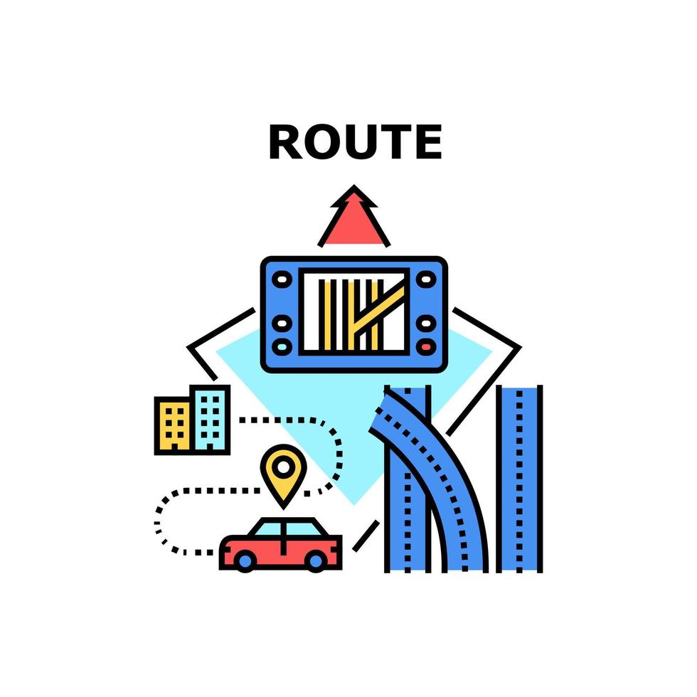 ilustración de color de concepto de vector de guía de ruta