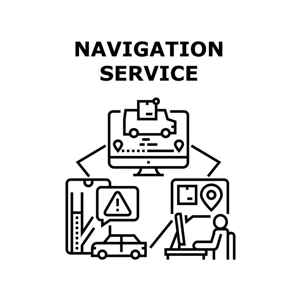 Ilustración de concepto de vector de servicio de navegación
