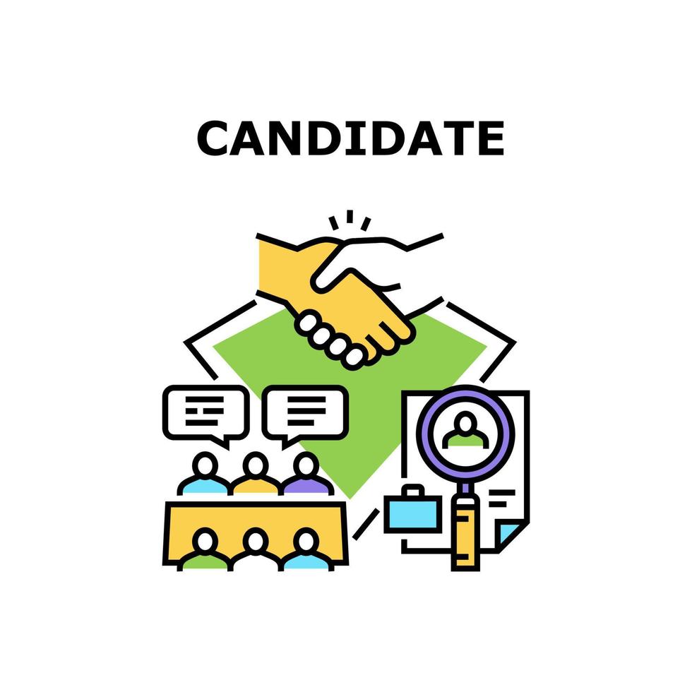 Candidate Cv Vector Concept Color Illustration