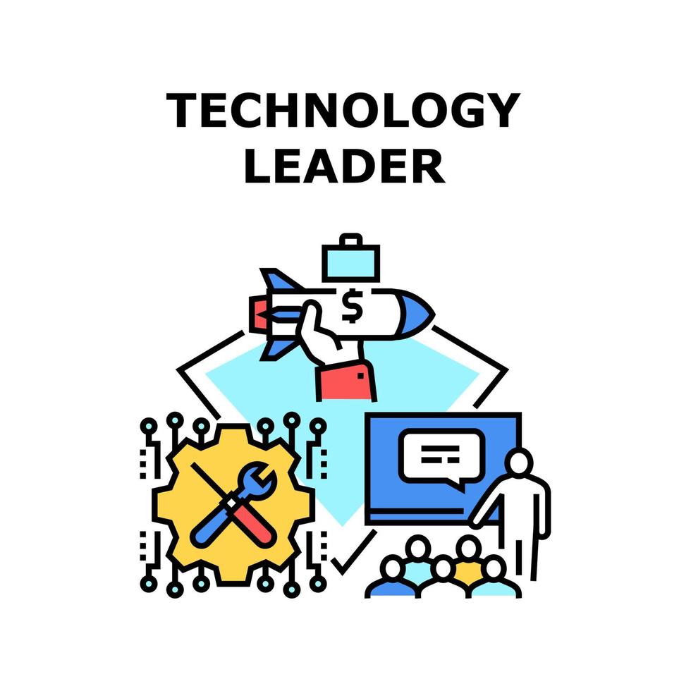 Leader Technology Vector Concept Illustration