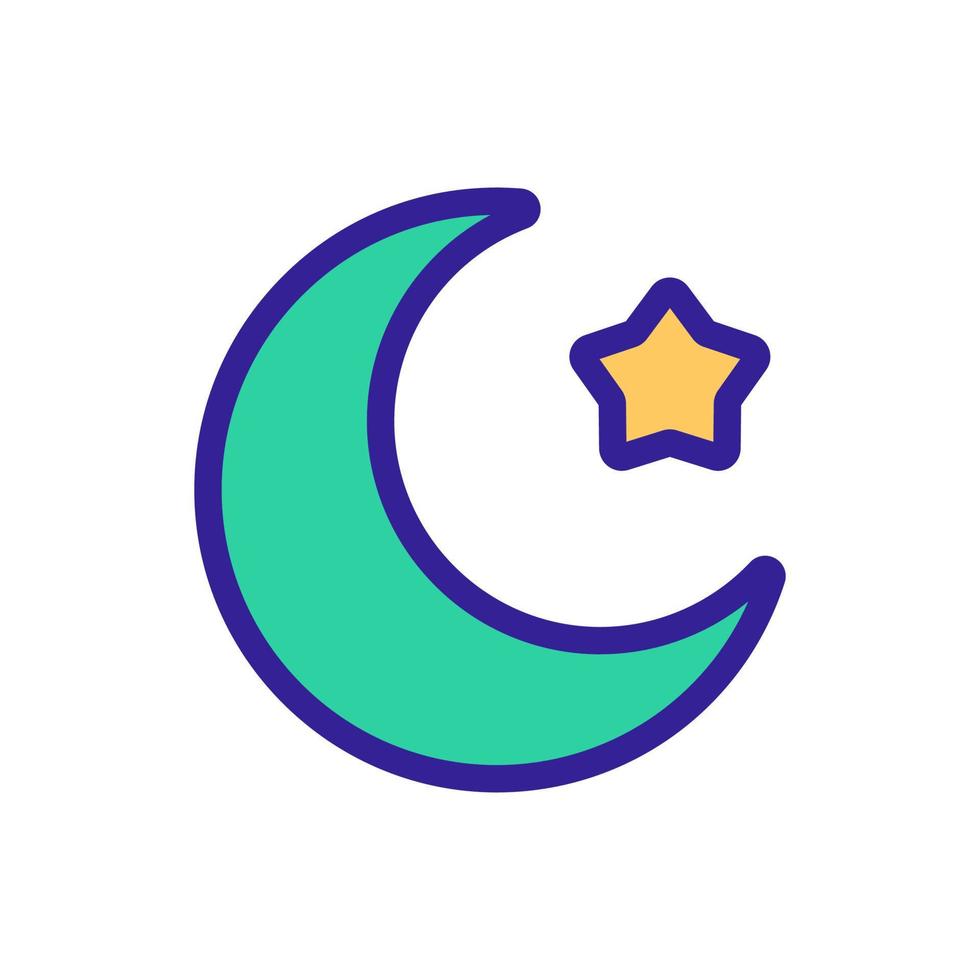 The moon is a star icon vector. Isolated contour symbol illustration vector