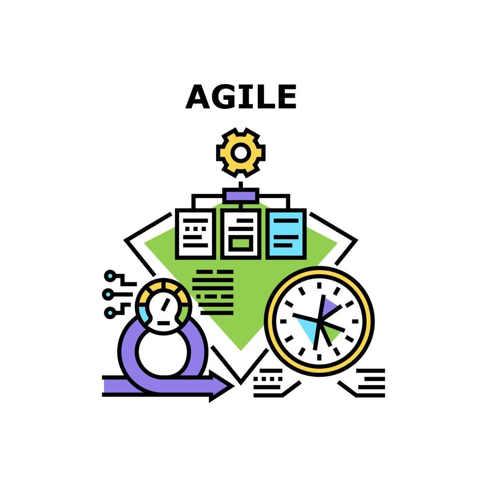 Agile Development Process Vector Illustration