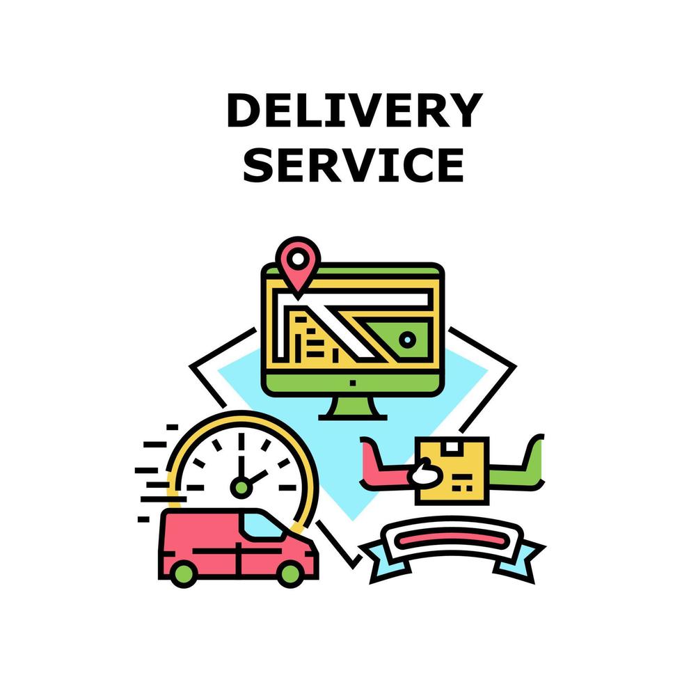 Delivery Service Vector Concept Color Illustration