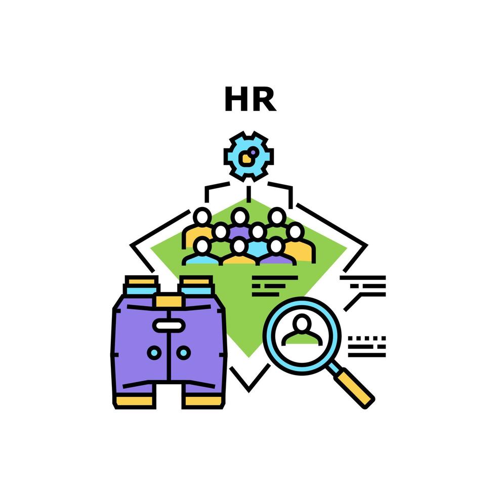 Hr Occupation Vector Concept Color Illustration