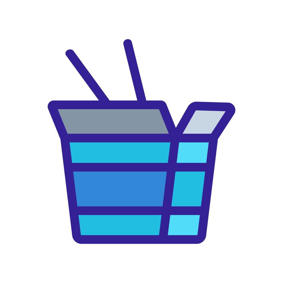 Noodles icon vector. Isolated contour symbol illustration vector