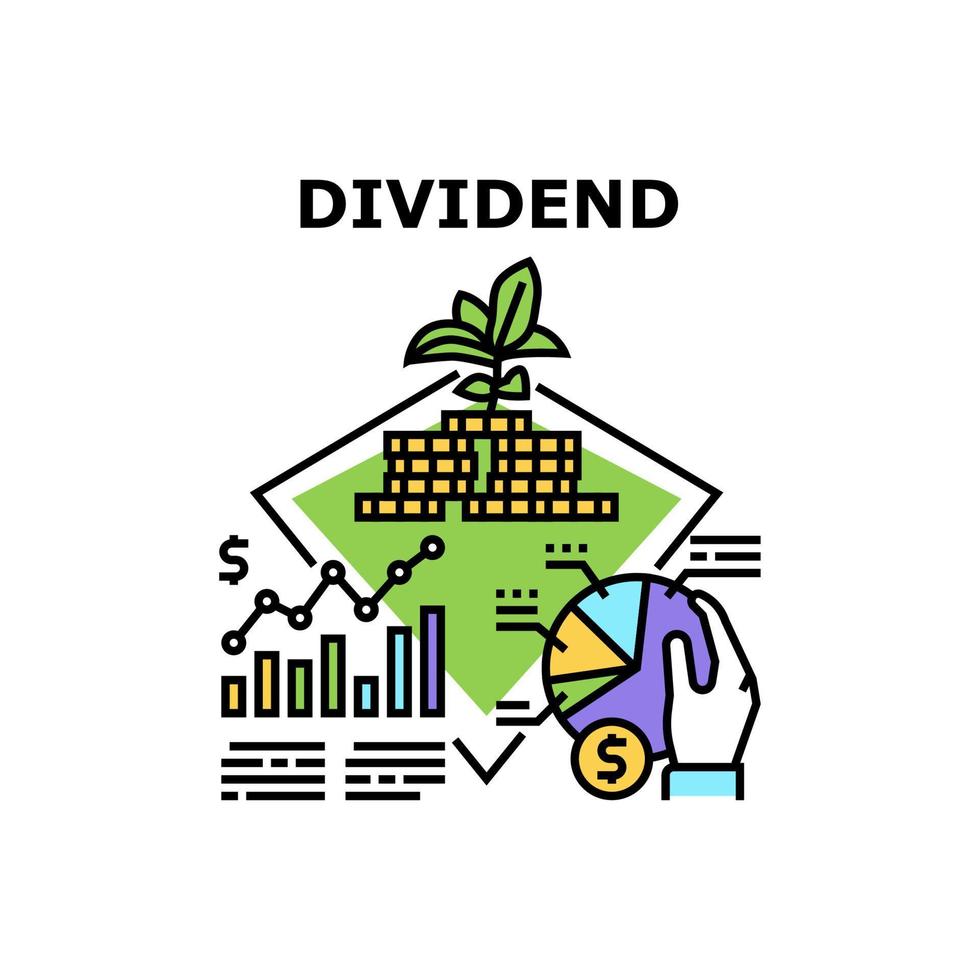 Dividend Money Vector Concept Color Illustration