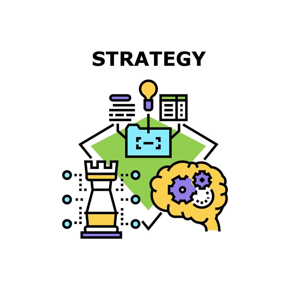 Strategy Plan Vector Concept Color Illustration