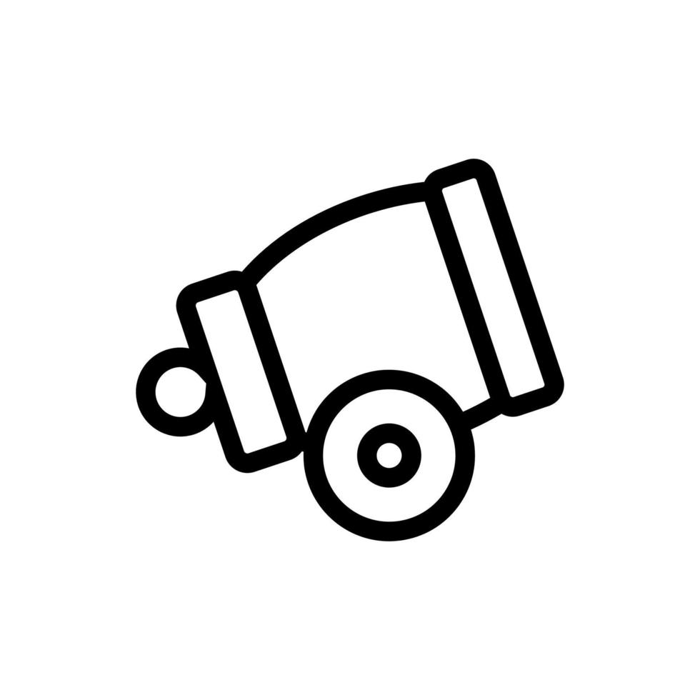 Gun icon vector. Isolated contour symbol illustration vector