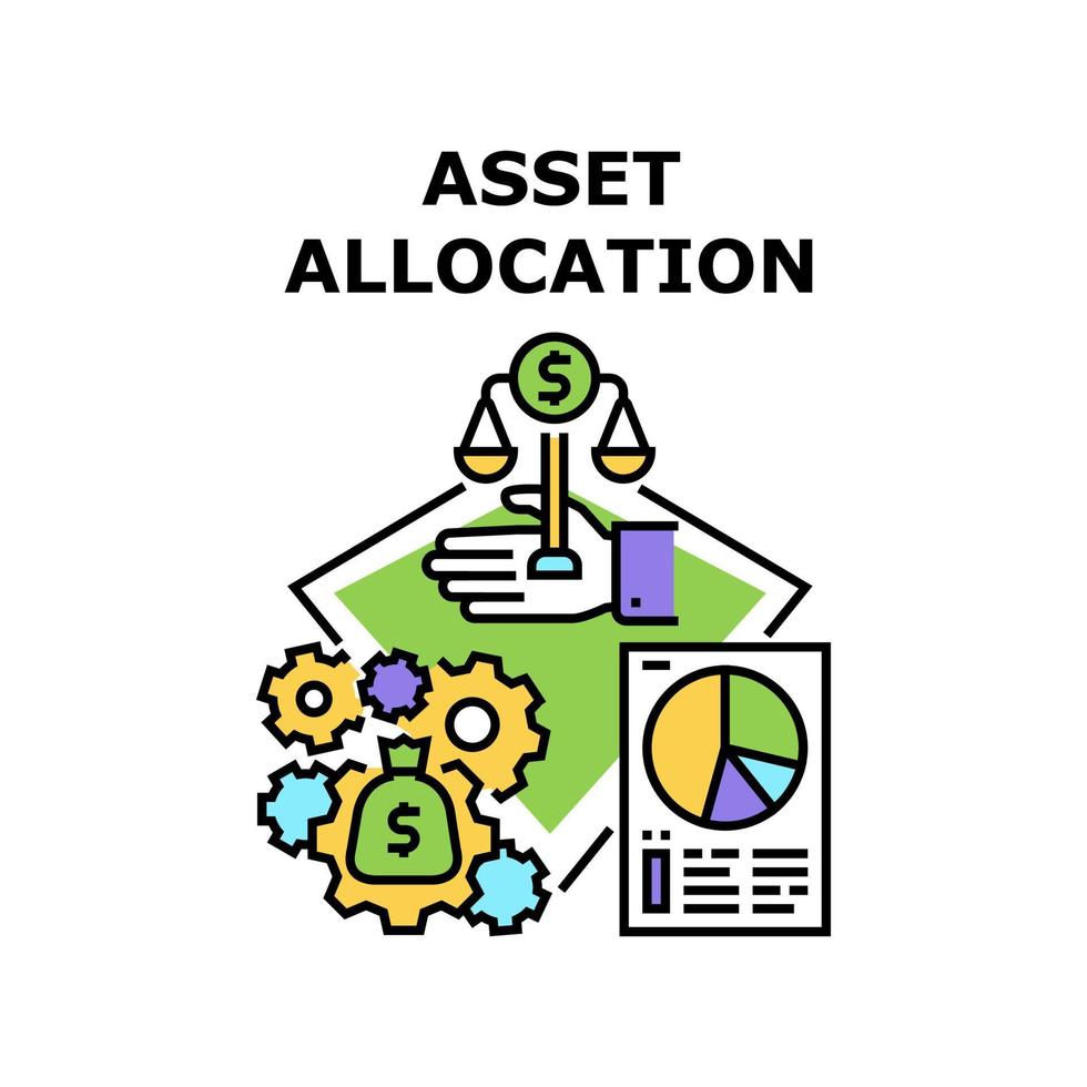 Asset Allocation Vector Concept Color Illustration