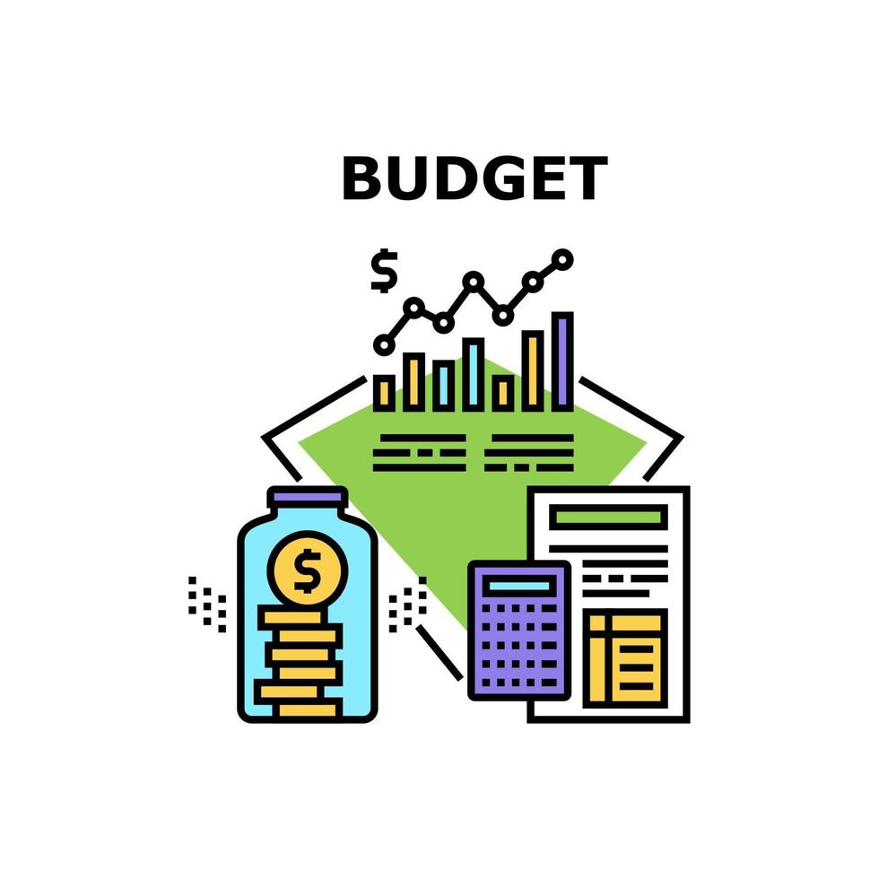 Budget Planning Vector Concept Color Illustration