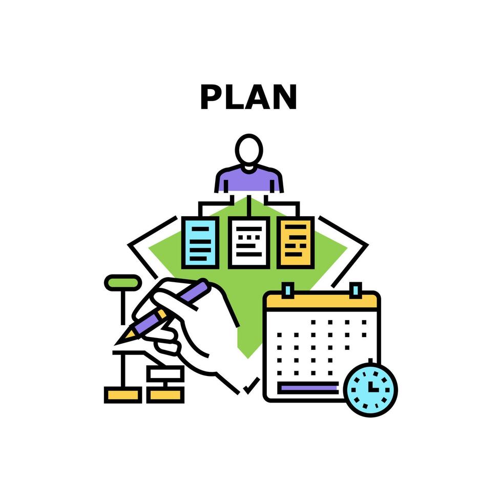 Plan Development Vector Concept Color Illustration