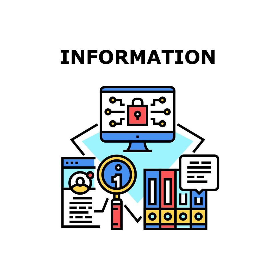 ilustración de color de concepto de vector de información