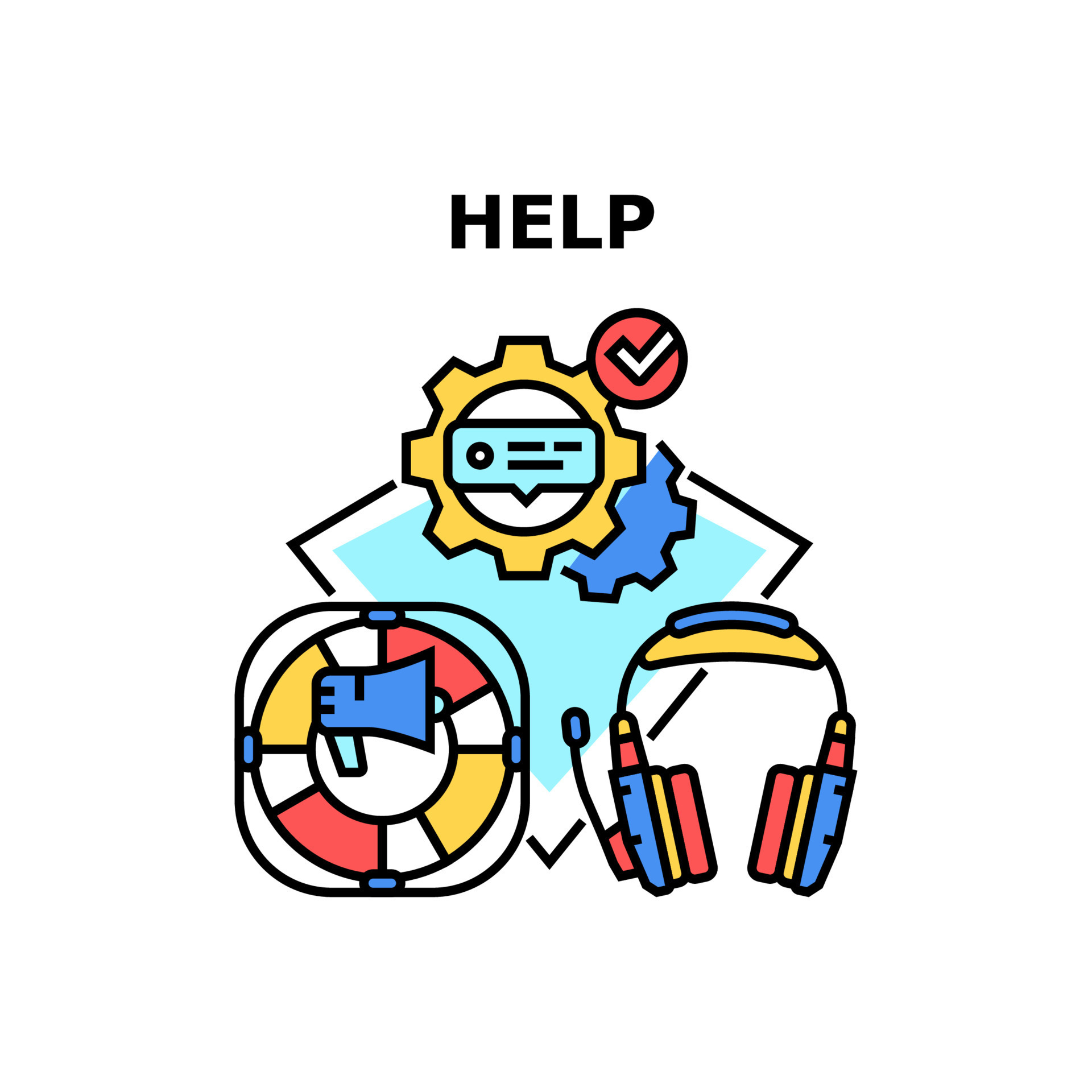 Help Service Vector Concept Color Illustration 9756079 Vector Art at Vecteezy