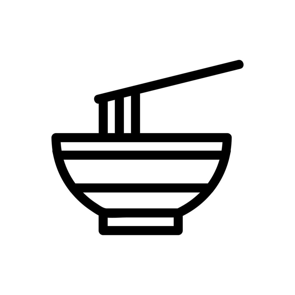 vector de icono de fideos. ilustración de símbolo de contorno aislado