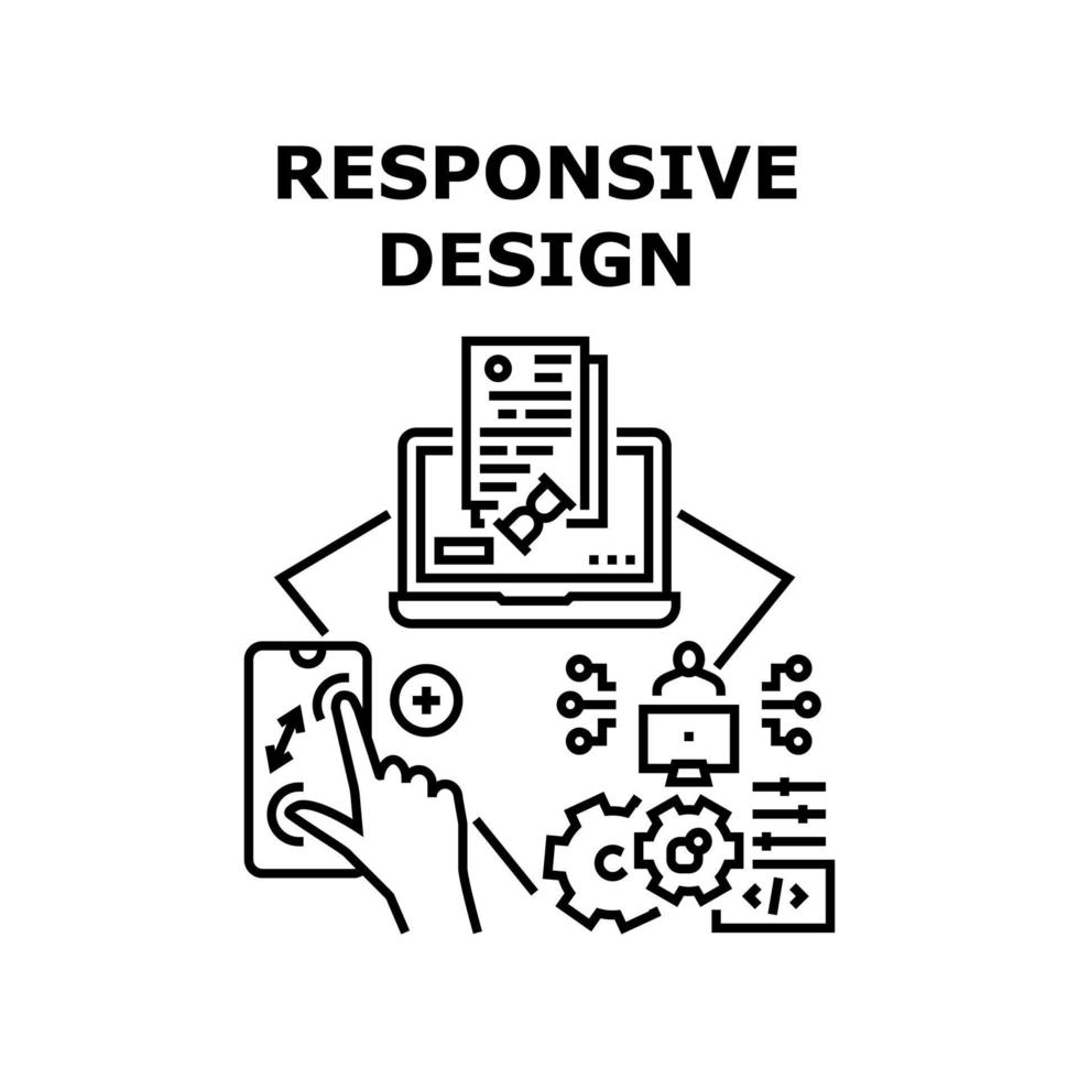 Ilustración de concepto de vector de diseño sensible