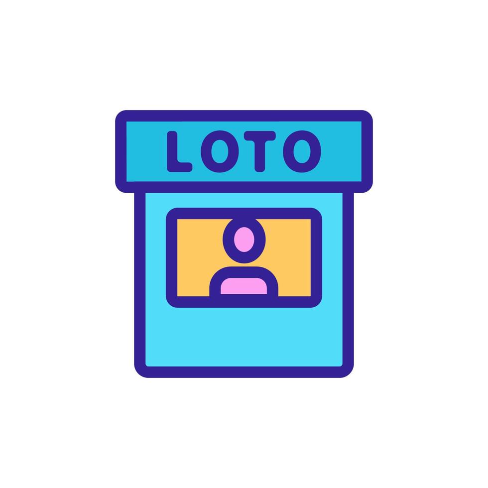 lottery cash icon vector outline illustration