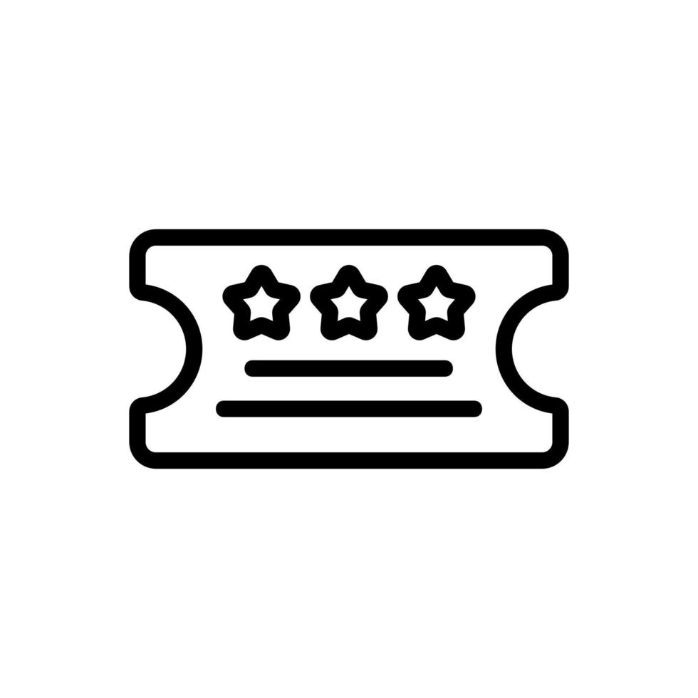 lottery ticket icon vector outline illustration