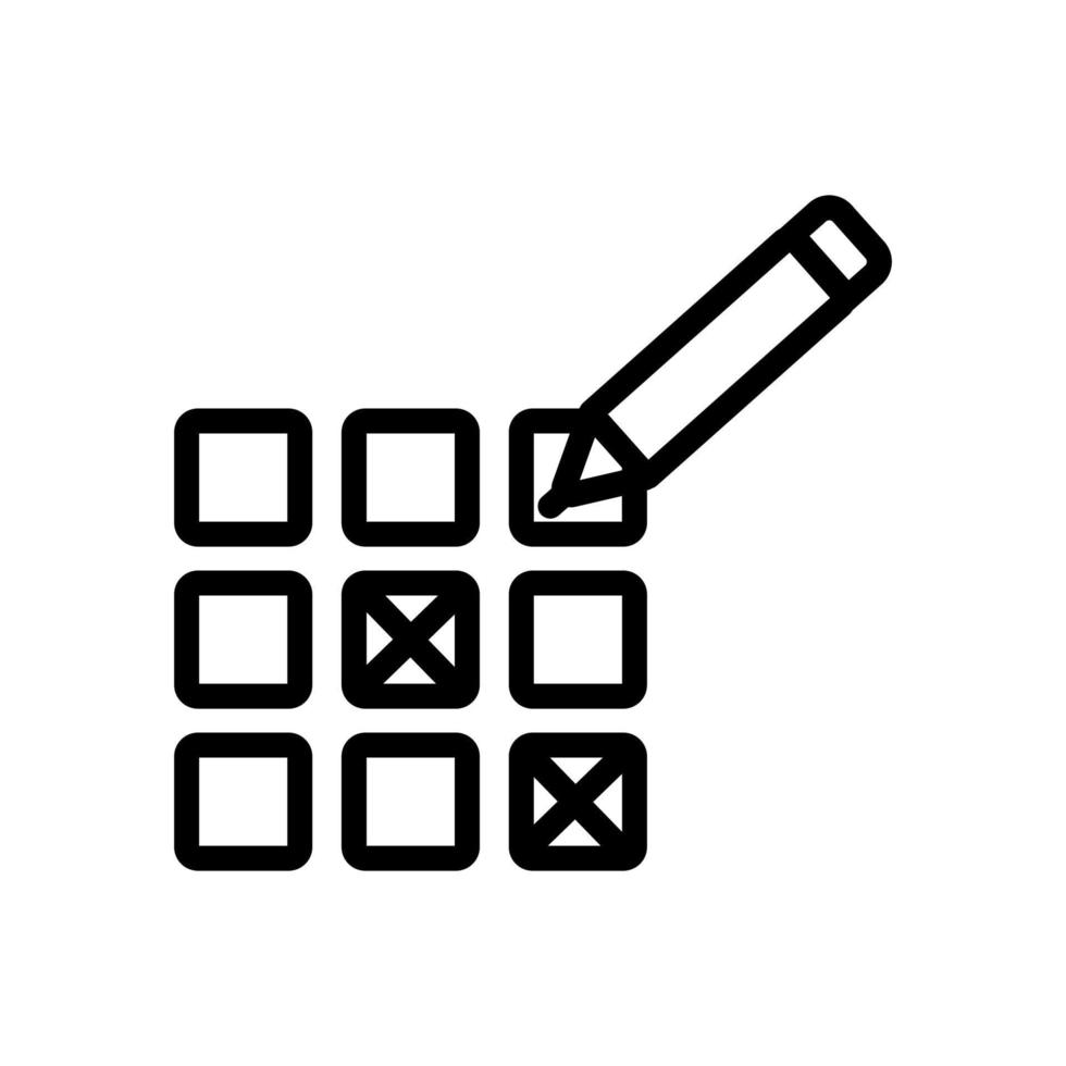 bingo lottery icon vector outline illustration