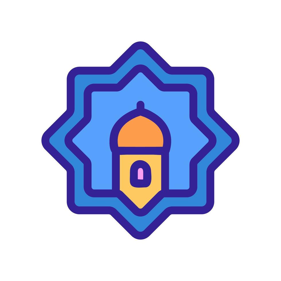 Mosque icon vector. Isolated contour symbol illustration vector