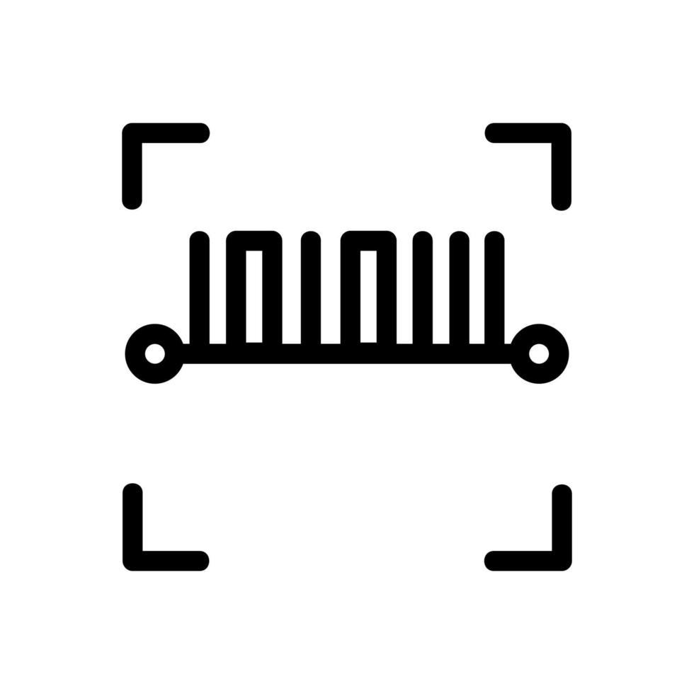 The bar code is an icon vector. Isolated contour symbol illustration vector