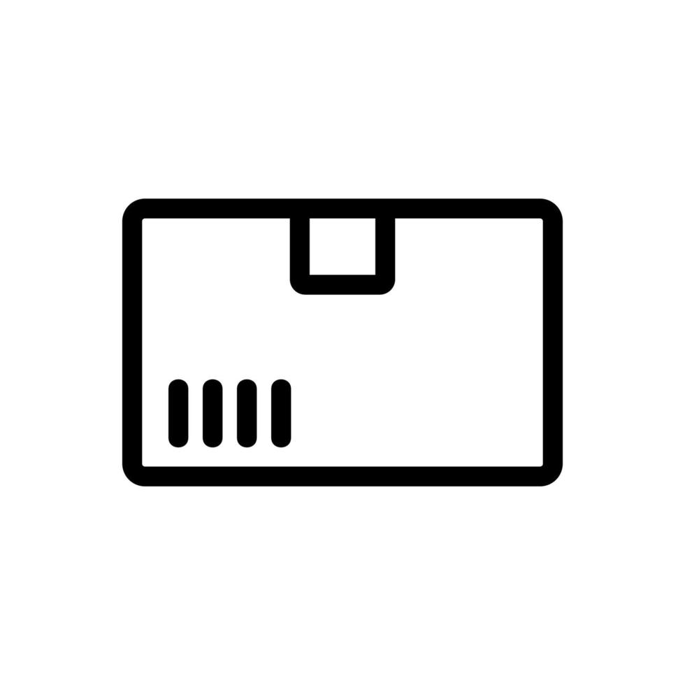 The bar code is an icon vector. Isolated contour symbol illustration vector