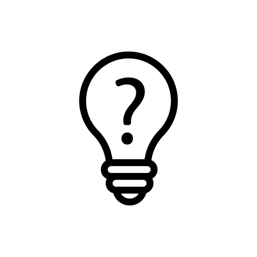 the quiz question answer to the icon vector. Isolated contour symbol illustration vector