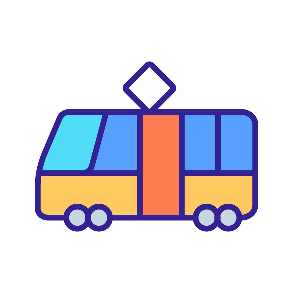 The city tram is an icon vector. Isolated contour symbol illustration vector