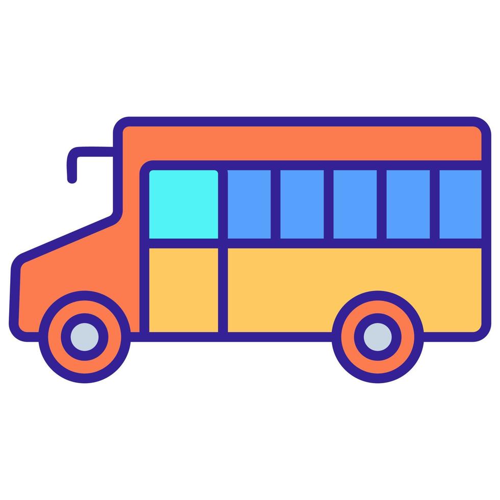Bus icon vector. Isolated contour symbol illustration vector