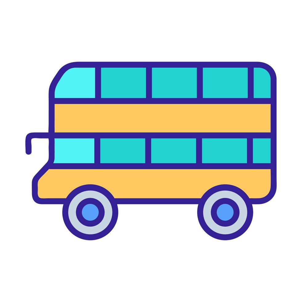 Double-decker bus icon vector. Isolated contour symbol illustration vector