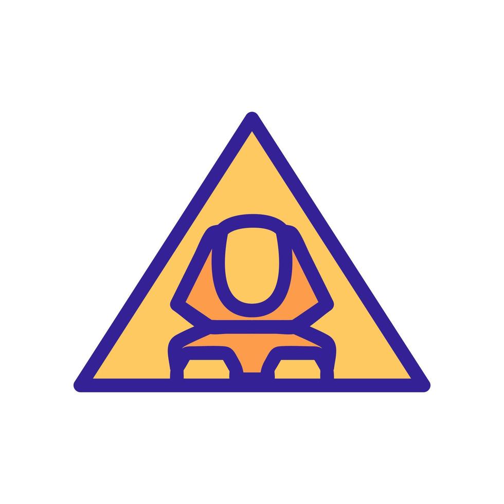 Egypt sphinx icon vector. Isolated contour symbol illustration vector