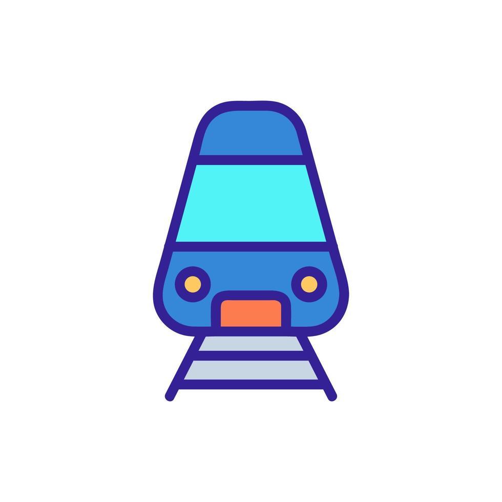 Train and railroad icon vector. Isolated contour symbol illustration vector
