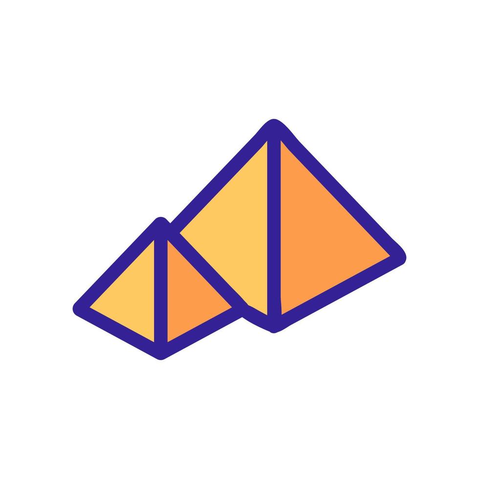 Egypt pyramid icon vector. Isolated contour symbol illustration vector