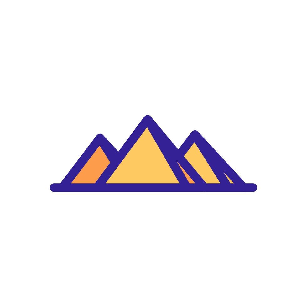 Egypt pyramid icon vector. Isolated contour symbol illustration vector