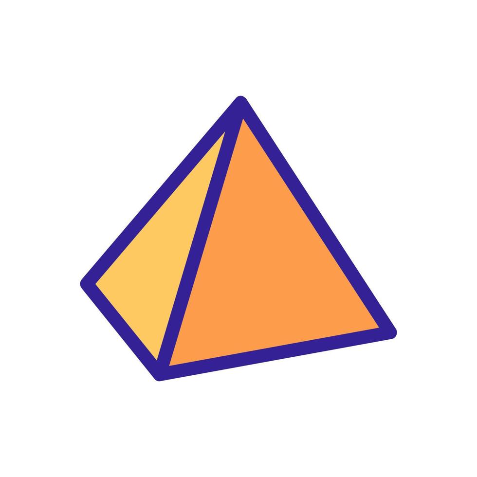 Egypt pyramid icon vector. Isolated contour symbol illustration vector