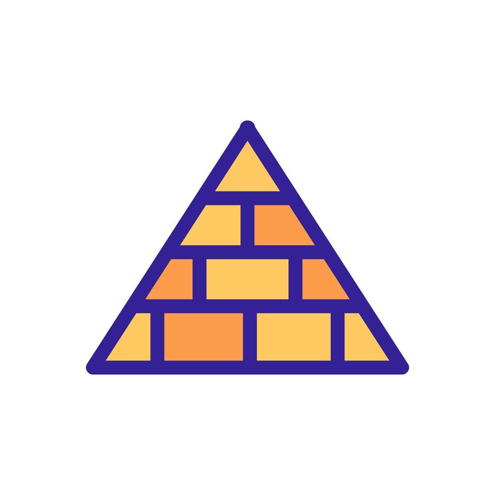 Egypt pyramid icon vector. Isolated contour symbol illustration vector