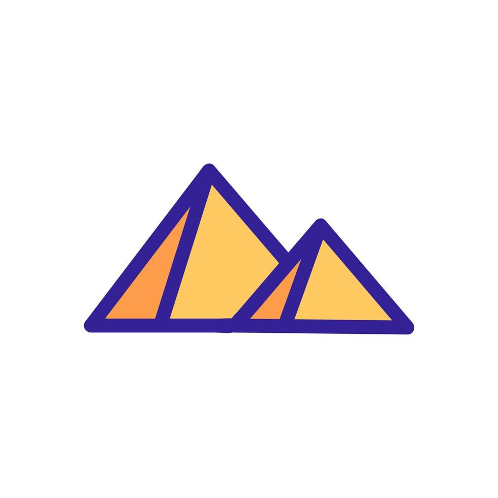 Egypt pyramid icon vector. Isolated contour symbol illustration vector