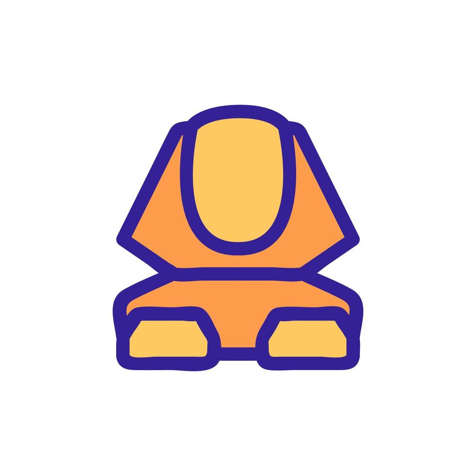 Egypt sphinx icon vector. Isolated contour symbol illustration vector