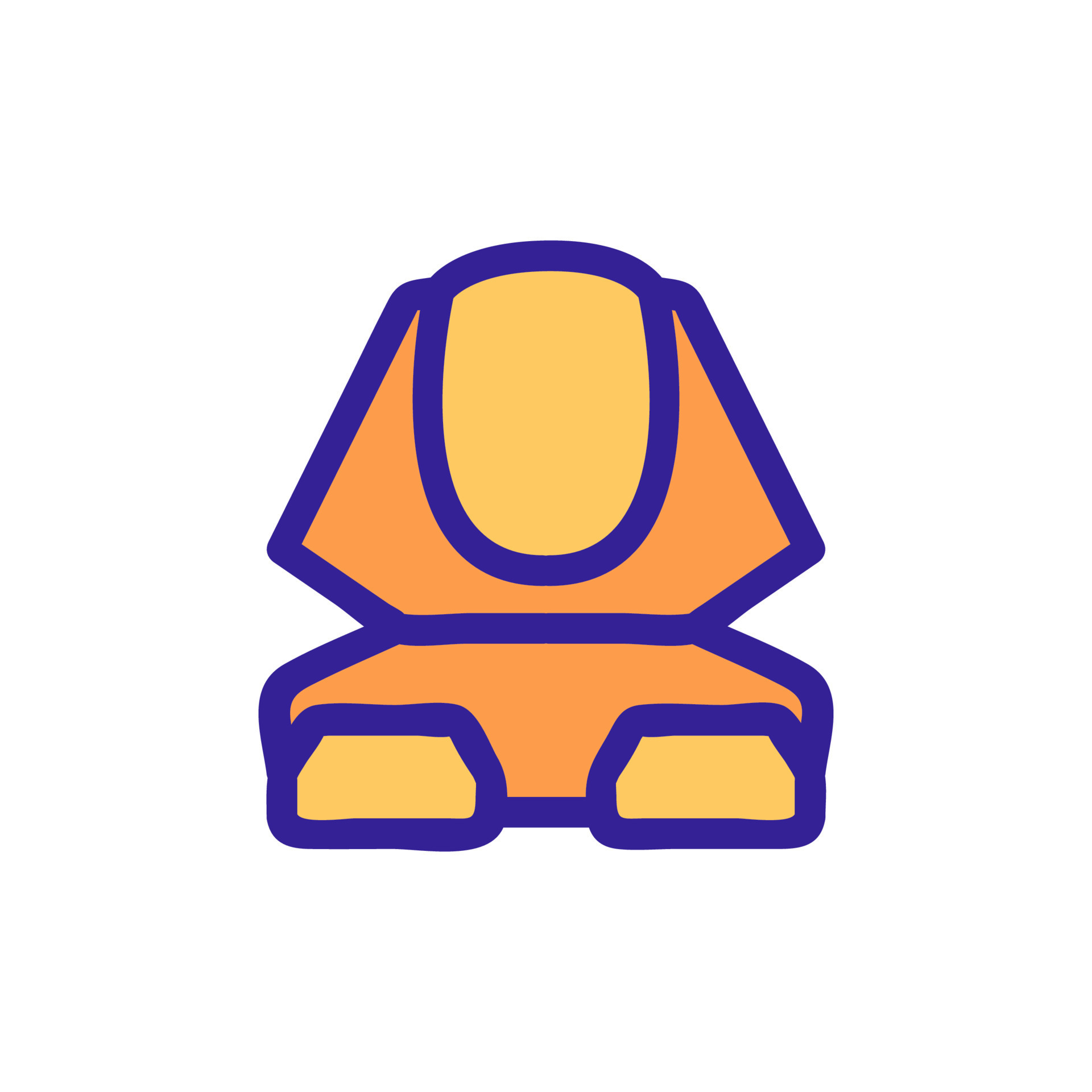 vector de icono de esfinge de Egipto. ilustración de símbolo de ...