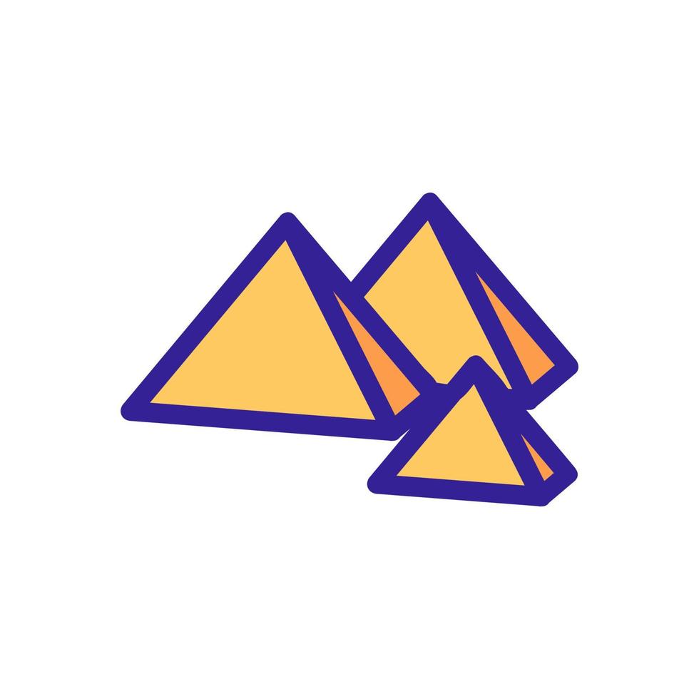 Egypt pyramid icon vector. Isolated contour symbol illustration vector