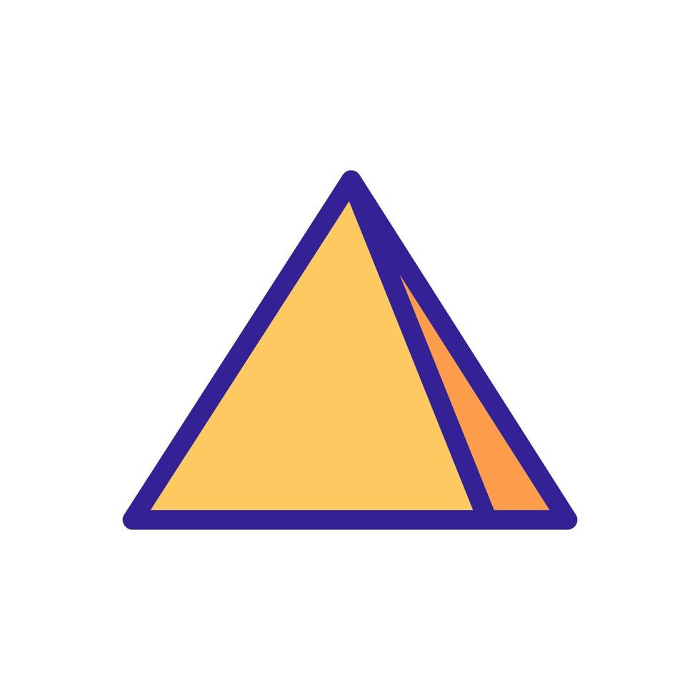 Egypt pyramid icon vector. Isolated contour symbol illustration vector