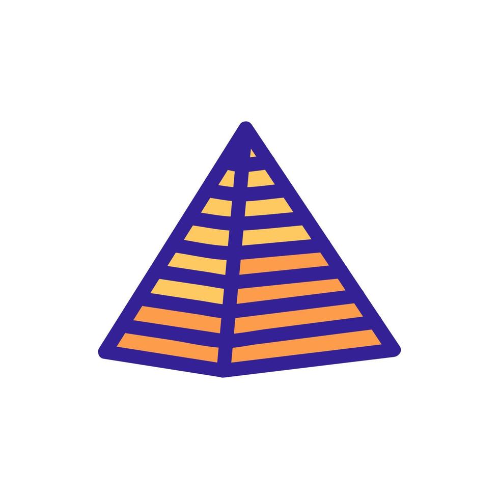 Egypt pyramid icon vector. Isolated contour symbol illustration vector