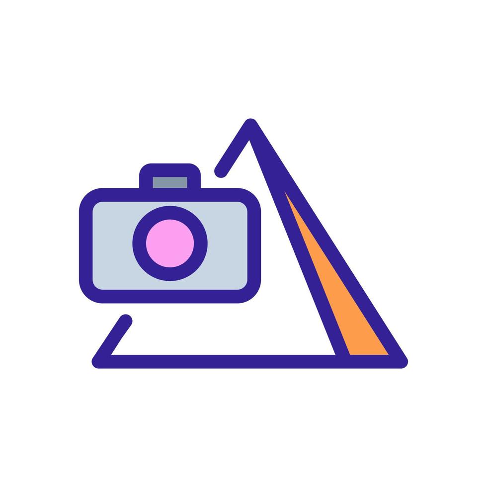 Egypt pyramid icon vector. Isolated contour symbol illustration vector